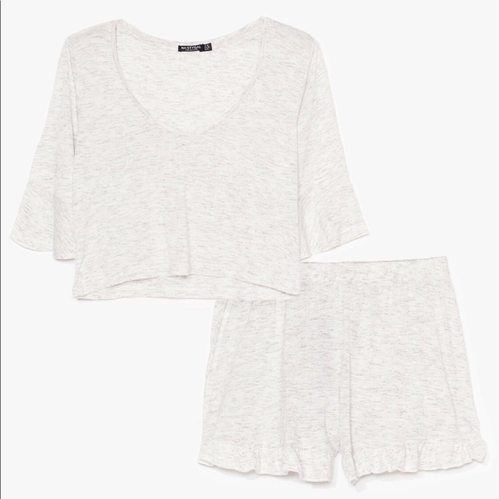 Fringe Detail Short Lounge Set